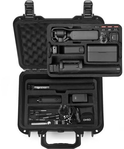 LEKUFEE wasserdichte Koffer für DJI Osmo Pocket 3,DJI Mic Mini,DJI Mic 2,DJI Mic,Creator Combo,Power Expansion Combo,Vlogging Kamera und Zubehör (Nur Tasche)