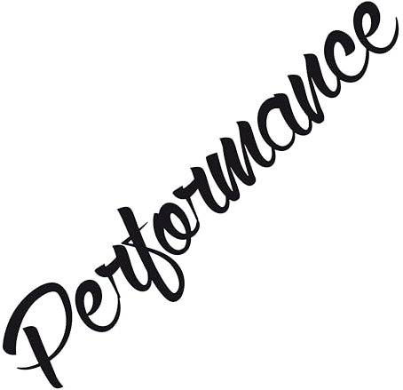 Performance Sticker Autoaufkleber Heckscheibenaufkleber Tuningsticker Seiteaufkleber Autodekor Auo Tuning Frontscheiben (Matt Schwarz)