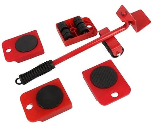 Heavy Furniture Roller Move Tools, Furniture Lifter with 5 Pack Moving Sliders, Furniture Moving Roller Set, Max Up for 300KG, 360 Degree Rotatable Pads, Easy and Safe Moving