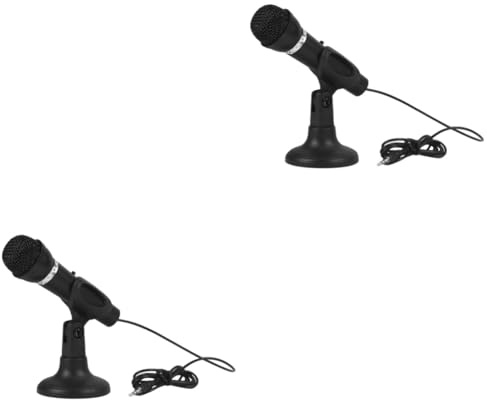 Abaodam 2stücke Kondensatormikrofon Für Computer Rauscharm Stabil Verstellbar Für Online-singen Voice-Chat Konferenzen Und Musikaufnahmen Kompatibel Mit Pc Und Laptop Schwarz