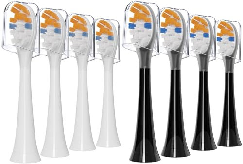 Iemegumi Ersatz-Aufsteckbürsten für elektrische Zahnbürste, kompatibel mit Philips Sonicare Elektrische Zahnbürste, Reinigung Zahnfleischpflege Whitening, mittlere Borsten, Schnappgriffe, 8 Stück,