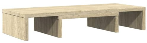 vidaXL Soporte de Pantalla Ajustable Madera Roble Sonoma 60x24x10,5 cm