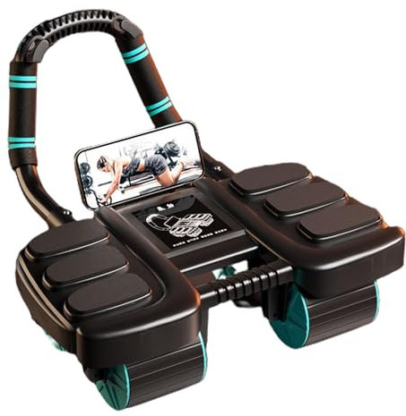 Ab Roller - Indoor Ab Übungsrolle | 4-Rad Rebound Bauchrad, Automatischer Rebound Core Strength Training Bauchroller Intelligentes Vierrädriges Bauchrad mit Automatischem Rebound