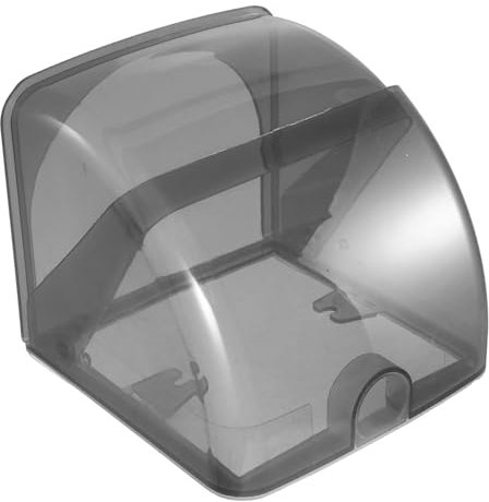 JEWEDECO Cache-prise Étanche Noire Translucide, Boîtier De Protection Électrique Mural Pliable, Résistant Aux Intempéries, Adapté Usage Extérieur Et Salle De Bain