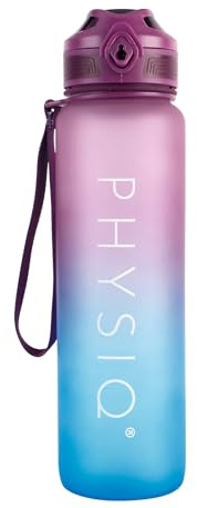PHYSIQ Trinkflasche 1l Wasserflasche Gym Water Bottle | Trinkflaschen Sportflasche Fahrradflasche Sporttrinkflasche Fitness Flaschen | Getränkeflasche Trinkflasche Erwachsene Aesthetic Wasserflaschen