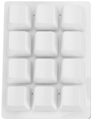 12 Key Mechanical Gaming Keypad One Handed Programmable Keyboard with RGB Lighting and Hot Swappable Switches for Mac (White)