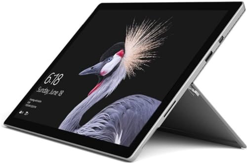 Microsoft Surface Pro 5, 3K PixelSense 2-in-1 Touchscreen Tablet PC, i5-7300U, 8GB RAM, 128GB SSD, SD Card Reader, WIFI 5 & BT 4.1, 5MP Front + 8MP Rear Cameras, Windows 11 Pro (Tablet only) (Renewed)