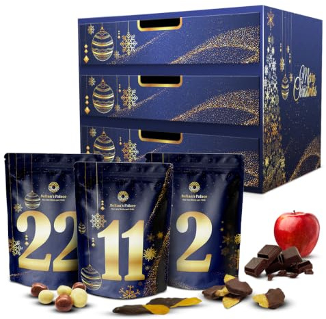 Sultan’s Palace Adventskalender 2026–24 Premium-Naschereien Schokofrüchte, gebrannte Nüsse & Turkish Delight– Adventskalender für Frauen & Männer in edler Geschenkbox für eine genussvolle Adventszeit