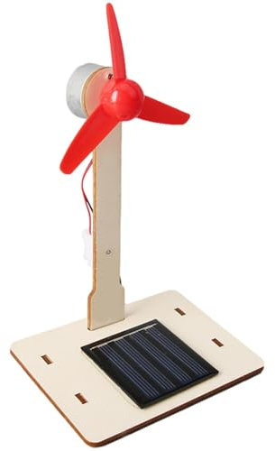 Solar Wind Turbine,DIY Solar Wind Mill Model - Science Teaching Tool Easy to Assemble As a Home And Office Decoration