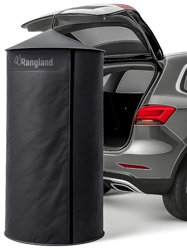 Portable Changing Room Tent - Instant Pop Up Privacy Pod with Suction Cup for SUV Liftgate, for Camping, Shower, Beach and Toilet Stall (Carrying Bag Included) (Black)