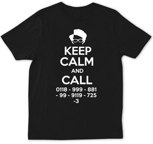 Keep Calm and Call The IT Crowd Maurice Moss The IT Crowd TV Show Gift Tshirt Black XL