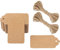 G2PLUS 100 PCS Etichette Regalo,Etichette in Carta Kraft,7x4CM Tag Regalo con Spago in Juta da 20M Tag Bomboniere per Matrimoni,Compleanni Artigianato e Fai Da Te(Marrone)