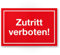 Komma Security Zutritt verboten Hinweis Schild Türschild 30 x 20 cm Warnhinweis Betreten verboten - geeignet Türen Räume Grundstücke Wohnanlagen Hinweisschild Zutritt unbefugte verboten