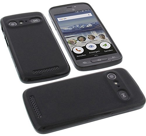 foto-kontor Protective case compatible with Doro 8040 rubber TPU mobile phone cover black
