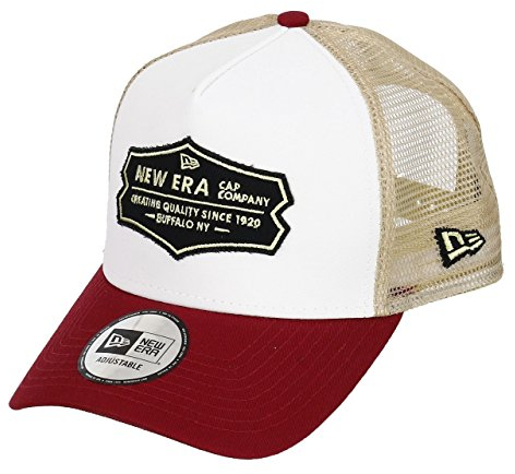 New Era Distressed Patch Red White A-Frame Trucker Cap - One-Size