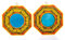 DMtse Bagua konkaver Spiegel, Schutz vor passiver negativer Energie, gegen aktive verletzende Energie, 2 Stück, 10,2 cm