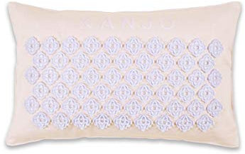 Kanjo Premium Unscented Acupressure Pillow - 100% Undyed Cotton Linen - Buckwheat Chaff Fill - Relieves Back Pain and Neck Pain