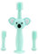Vicloon Baby Zahnbürsten, Cartoon Silikon Zahnbürste mit Saugnapf-Design, Mundpflege-Set mit Aufbewahrungsbox & 2 austauschbaren Bürstenköpfen - ab 6+ Monate