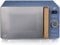 Swan 20L Nordic Digital Microwave, 6 Power Levels, Wood Effect Handle, Soft Touch Housing and Matte Finish, 800W, Blue, SM22036BLUN