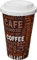Gastro-Bedarf-Gutheil 100 Kaffeebecher Pappe 400ml / 16oz Pappbecher Coffee to go 0,4 L Top Becher mit Deckel in weiss