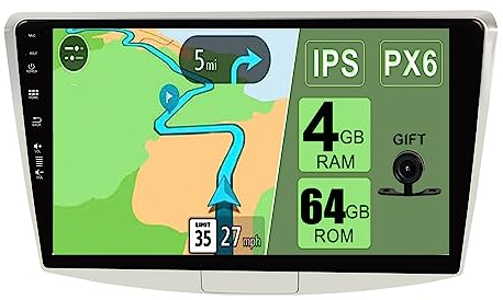 YUNTX PX6 Android 14 Autoradio Kompatibel mit VW Passat B6/B7 Magotan/CC (2010-2015) - [4G+64G] - GPS 2 Din - mit Rückenkamera - Unterstützt DAB/Lenkradsteuerung/WiFi/Bluetooth 5.0/Carplay/4G