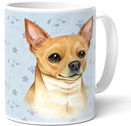 CHIHUAHUA (15) - Tasse, Becher, Teetasse, Häferl mit Henkel. Kaffeebecher mit Chihuahua Zeichnung und passenden Text. Mehrewgbecher. Geschenk für alle Hunden Liebhaber.