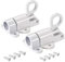 2 Pièces Loquet en Aluminium, Verrouillage de Rebond, Ressort Bounce Verrou De Verrou De Verrouillage, pour Abri de Jardin de Fenêtre Portail Toilettes Chambre à Coucher - Blanc