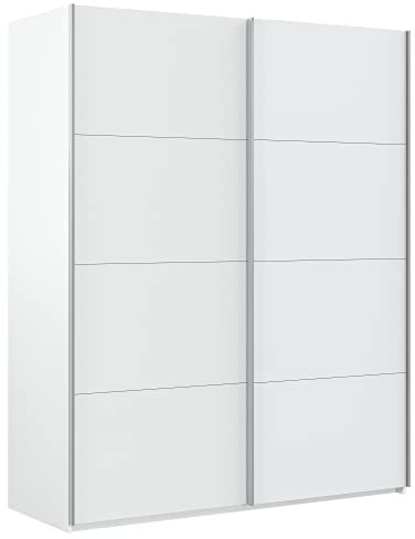 HOMN LIVING Armario ropero Aline 2 Puertas correderas Color Blanco, 150 cm (Ancho) 60 cm (Profundo) 200 cm (Altura)