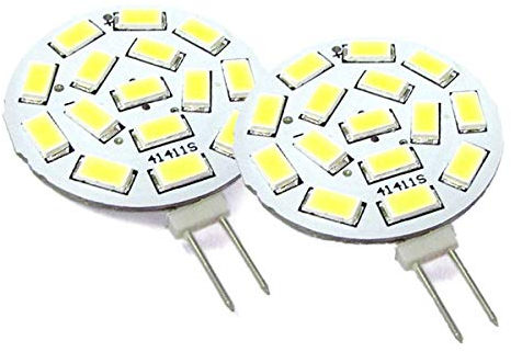 LEDLUX G4 ampoules LED 12V 24V 3.5W 350 Lumen 15 SMD 5630 10V-30V (2 PCS, Blanc Froid 6000K)