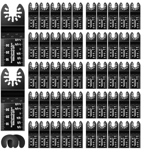 52PCS Oscillating Tool,Multitool Saw kit,Universal Oscillating Saw Multifunction Tool Accessories Compatible with Fein Multimaster Multitool Ma-Kita Einhell De-Walt Dre-Mel