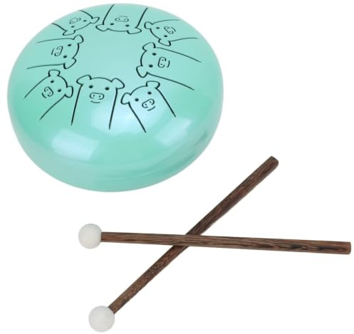 Percussion Tongue Drum, Steel Tongue Drum, Tongue Drum 5.5in 8 Notes Chakra Tank Alloy Animal Pattern Percussion Instrument Present