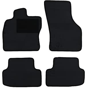 Fußmatten passend für VW Polo Typ 86C, 80 (Baujahr 1981-1994), Dura Graphit | 4-TLG | Umrandung rot