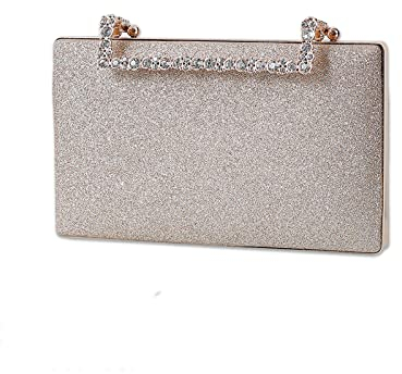 CORIOS Clutch Damen Glitzer Abendtasche Funkelnd Schultertasche Hochzeit Brautbörse Handtasche Glänzend Umhängetasche Cocktail Party Abschlussball Tasche für Frauen Champagner Gold