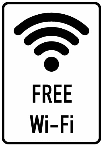 Daged Free Wifi Aufkleber 23x16 cm WLAN Internet Sticker T-154