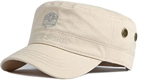 CHENNUO Berretto Militare Uomo, Cappello Army Uomo Vintage in Cotone Piatto Cappello con Visiera Baseball Army cap