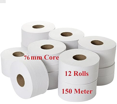 Mini Jumbo 2ply White Toilet Paper Toilet Rolls Commercial Toilet Rolls 150 Meter 60mm Core (76mm Core)