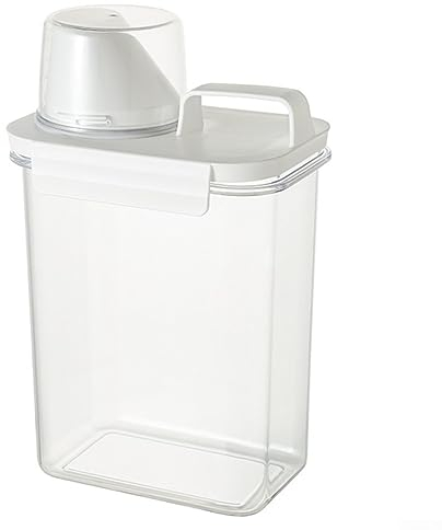 1800ML Luftdichter Waschmittelspender Mit Messbecher, Mehrzweck-Waschpulverspender Waschpulver Dose Waschpulver-BehäLter Aufbewahrungseimer Waschmittelbox, Leere Flaschen für WeichspüLer (1800ml)