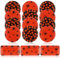 Com-four® 15x Piatti Decorativi Halloween - Riutilizzabili in Plastica Con Design Ragno e Zucca - per Uso Alimentare - 2 Forme (15 Pezzi)
