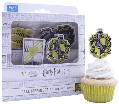 PME Harry Potter Cake Toppers, Pack of 15, Hufflepuff