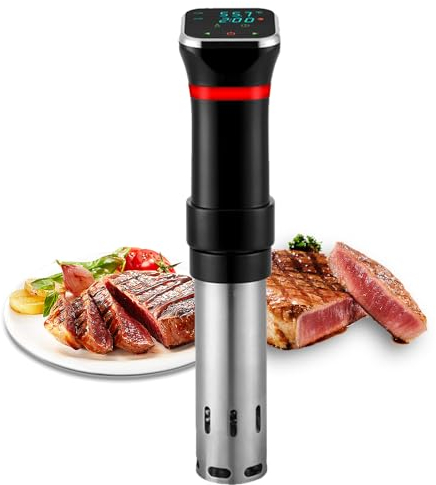 Lechnical Máquina Sous Vide Circuladores de Inmersión 1100W Ultra Silencioso Acero Inoxidable Sous Vide Cocina de Precisión Aparatos de Cocina con Control Táctil Temperatura Precisa
