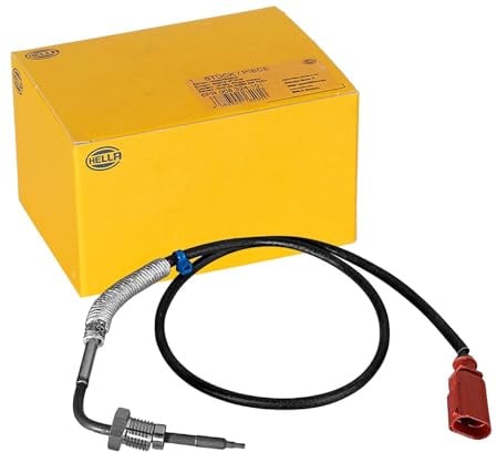 HELLA 6PT 010 376-851 Sensor, Abgastemperatur - 2-polig - geschraubt | 6PT 010 376-851 Kompatibel mit Passat B7 (362)