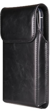 EDIMRAY Herren Leder Handy Gürteltasche Holster Männer Handytasche für iPhone 15 14 13 12 11 Pro Max Galaxy S24 S23 Ultra S23 (Schwarz)