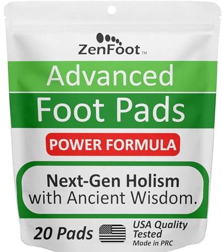 Advanced Foot Pads: Zeolite, Turmeric Curcumin & Ginger Formula | Effective & Natural | Premium Foot Patches 20 Pack