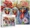 Tucocoo Hahn-Puzzles für Erwachsene, 1000 Teile, Tiere, Tropische Blumen, Kunstwerk-Puzzle, 70 x 50 cm, bunt, DIY-Puzzles für Heimdekoration, Familienpuzzle, perfekt für Spieleabende