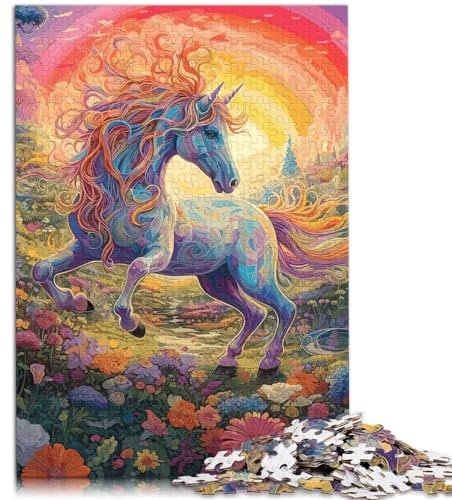 Jigsaw Puzzles for Adults 1000 Piece,Magic Unicorn,for Adults Kids 12+ Wood Puzzle,Toy Intellectual Game,Size:50x75cm