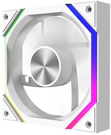 Jungle Leopard PrismXH 120mm ARGB PWM PC Ventilateur (White, Reverse Flow)
