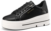 QUEEN HELENA Casual Sneakers Turnschuhe Platform Leichte Damen X29-15, X31 14 Schwarz, 41 EU