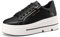 QUEEN HELENA Casual Sneakers Turnschuhe Platform Leichte Damen X29-15, X31 14 Schwarz, 41 EU