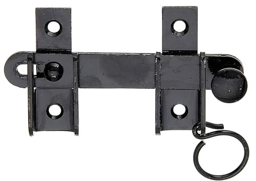 Alberts 864606 Fermeture de volet fléau | avec dispositif d'arrêt | laque noire pour immersion | taille 120 x 65 mm | kit de 10