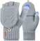 UKNOWISA Fingerlose Handschuhe Thermo Winterhandschuhe Handschuh-Klappe Touchscreen Laufen Radfahren Fahren für Herren und Damen (GRAU)